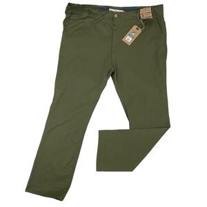 Taylor Vintage 42X32 Greenwich Slim Straight Fit Stretch Green pants NWT